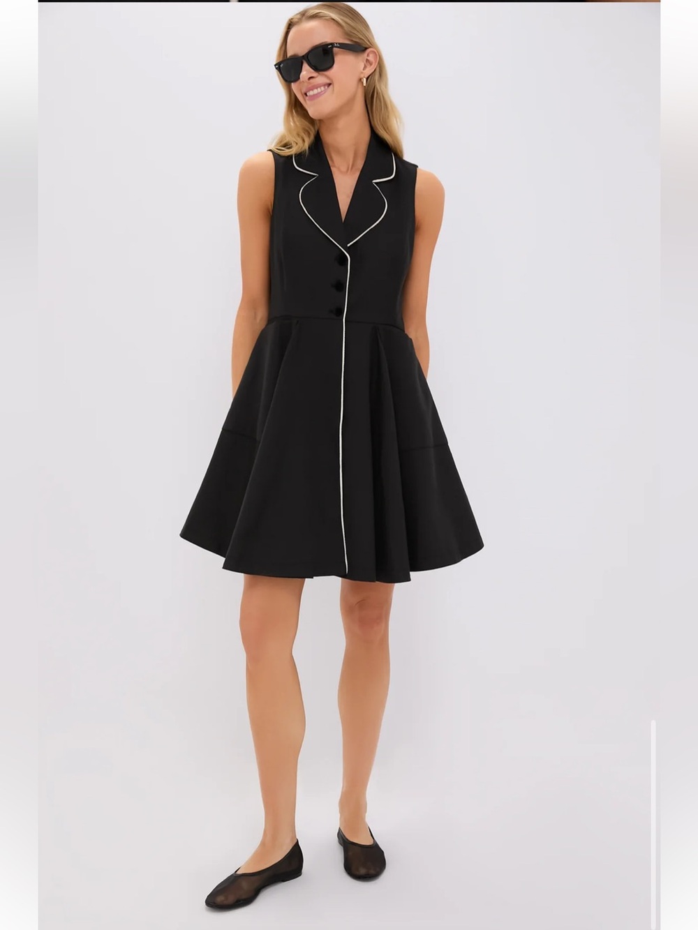 Tuckernuck Black Linen Ruby Dress Size Medium
